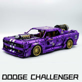 1: 8 Dodge Challenger, Pearlescent Purple Paint Customized Version (3751 Pcs)